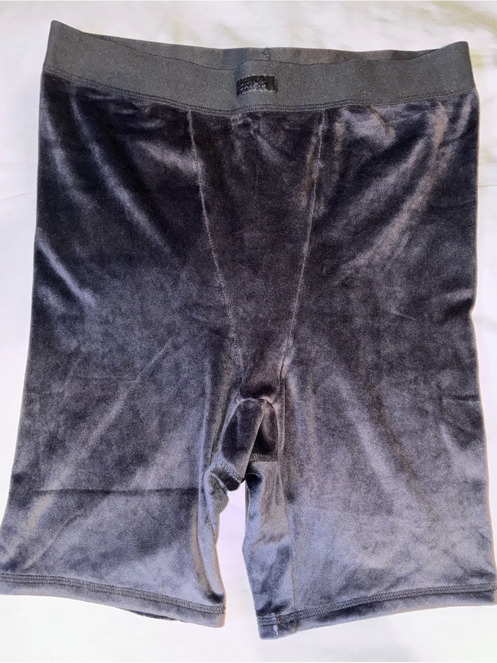 SKIMS Velour Bike Shorts in Smoke